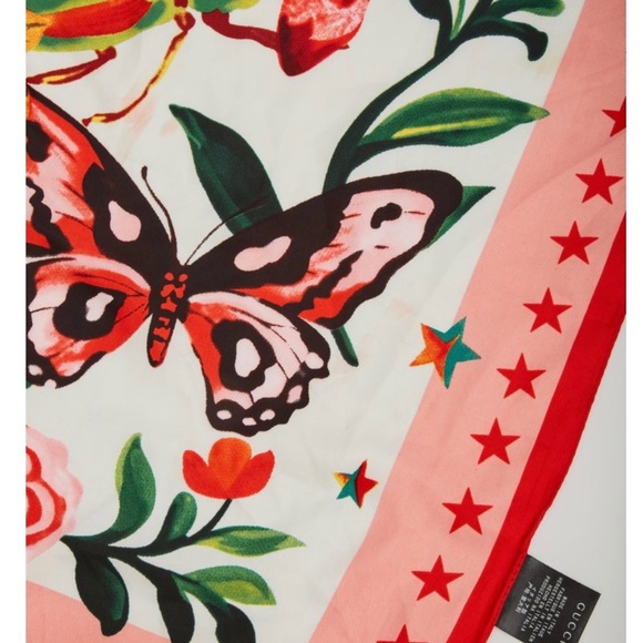 Gucci "L'aveugle Par Amour" Snakes And Flowers Silk Scarf new - Picture 5 of 7